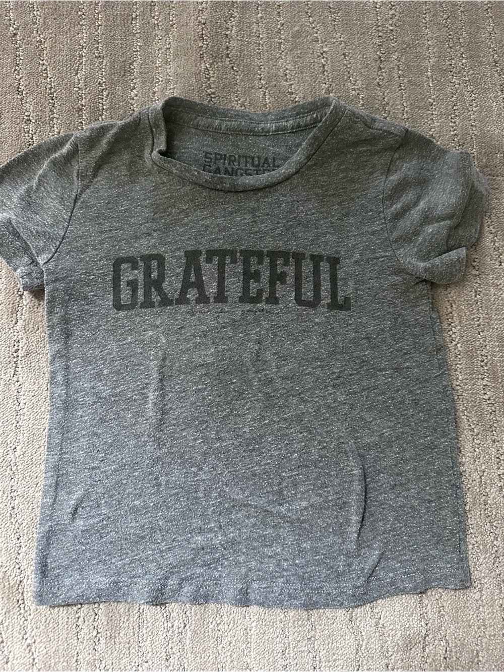 Spiritual Gangster Kids Heather Gray 'Grateful' Graphic Tee